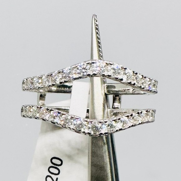 Moissanite Diamond Enhancer Ring Guard Wedding Band Anniversary 925- 18k Size 8 - Picture 2 of 11